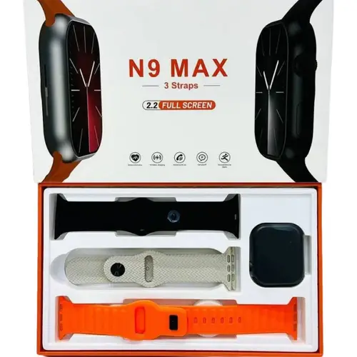 N9 Max 90hz Smartwatch with 3 Straps